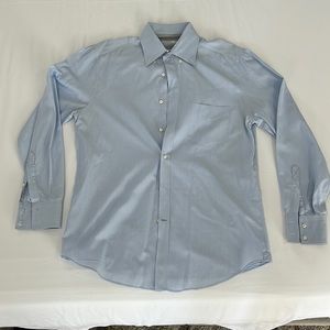 Brunello Cucinelli blue button down dress shirt, size large